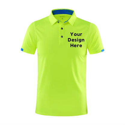 8 Colors Quick-Drying Breathable Sports Polo Shirt Custom Logo Print Embroidery Design Company Brand Tops S-4xl