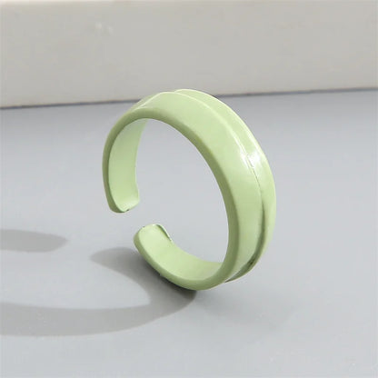 2022 Summer Colorful Ring Set Wholesale Fashion Geometric Chain Candy Color Irregular Opening Rings Women Party Finger Jewelry