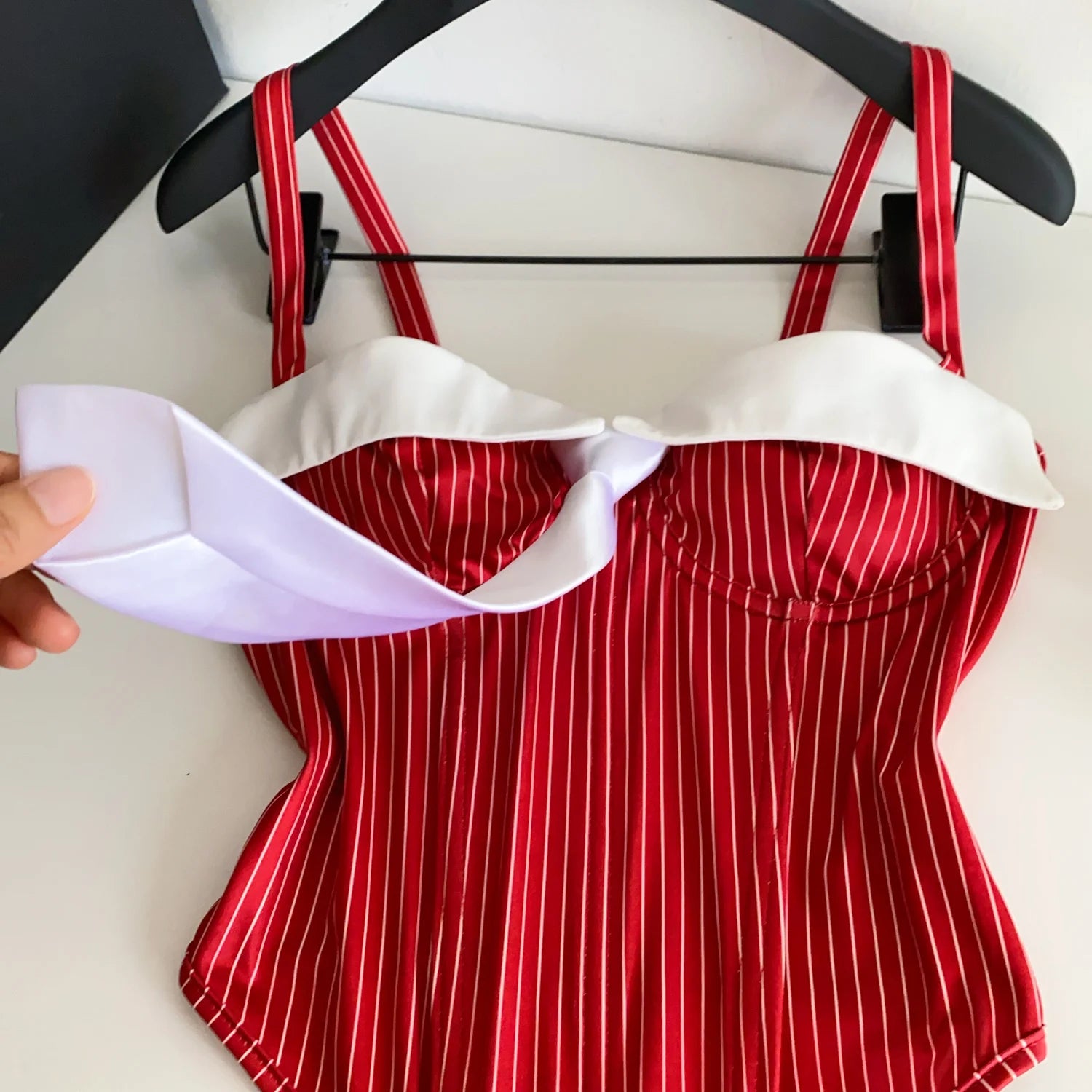 SINGREINY Summer Corset Stripe Tank Top Women Tie Strapless Chic Backless Hotsweet Camis 2025 Streetwear Club Sexy Mini Top