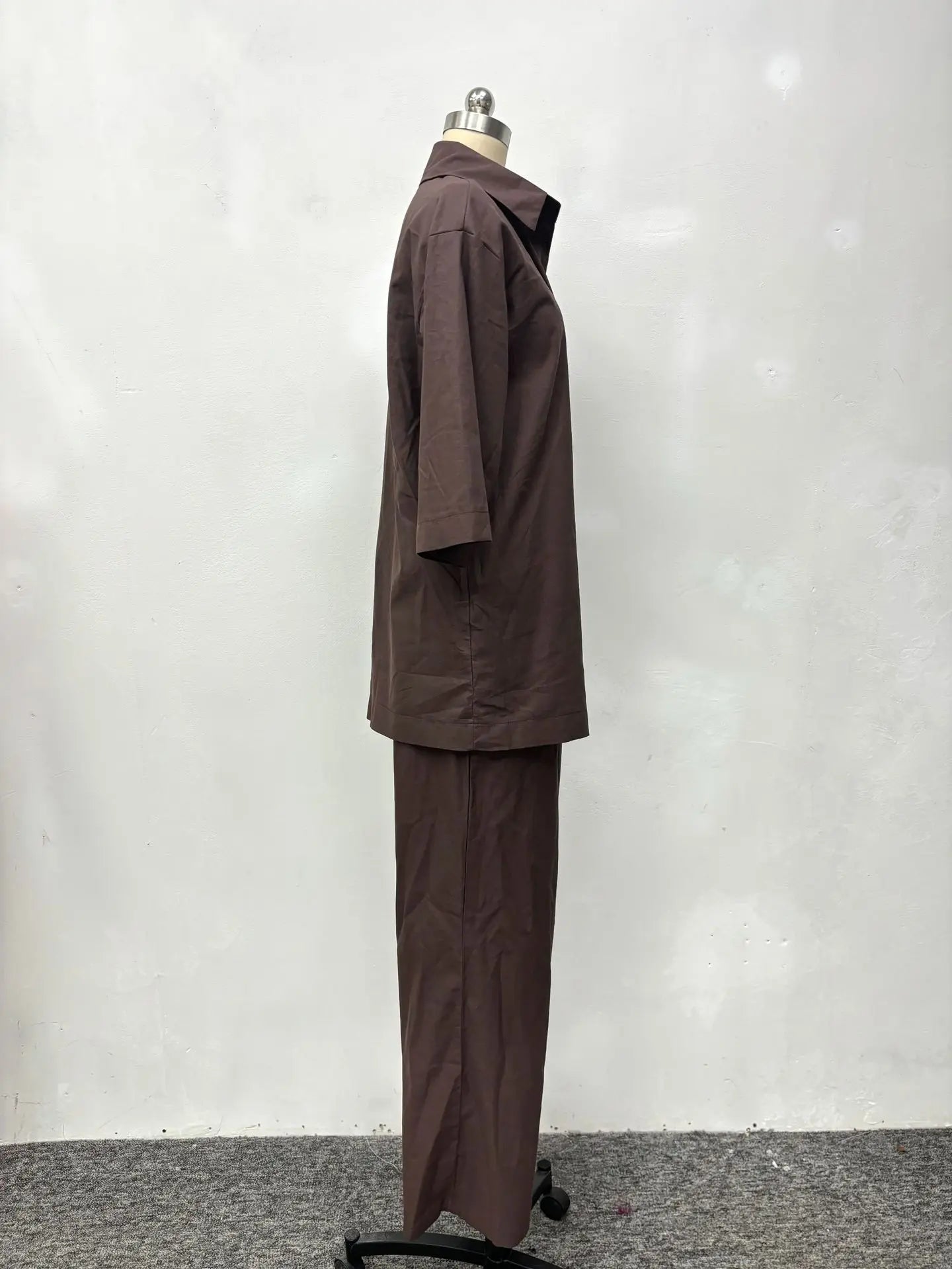 Cotton Linen Set Women Spring Summer Loose Oversize Long Sleeve Shirt Long Pants 2 Piece Sets Casual Office Ladies Trousers Suit