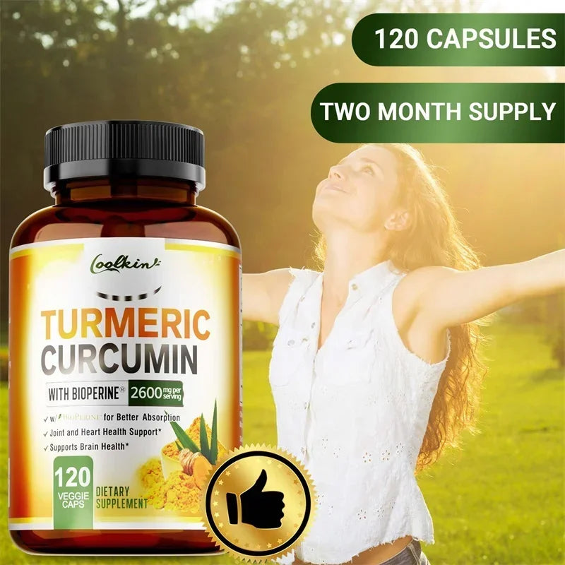 Turmeric Curcumin - Relieve joint pain, promote bone growth, Supports Joint Inflammation, Antioxidant and Digestive Health