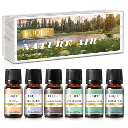EUQEE 10ML Men's Fragrance Oil For Car Diffuser,Making Candle Leather Forest Pine Coffee Cake Cedarwood Bay Rum 1pcs/3pcs/6pcs - Badiee Stylez