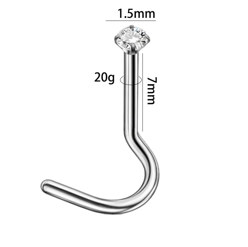 Dreamlee ASTM G23 Titanium Connector Chain For Nose Ring Hoop Clicker Cartilage Helix Body Piercing Jewelry Accessory C CHINA