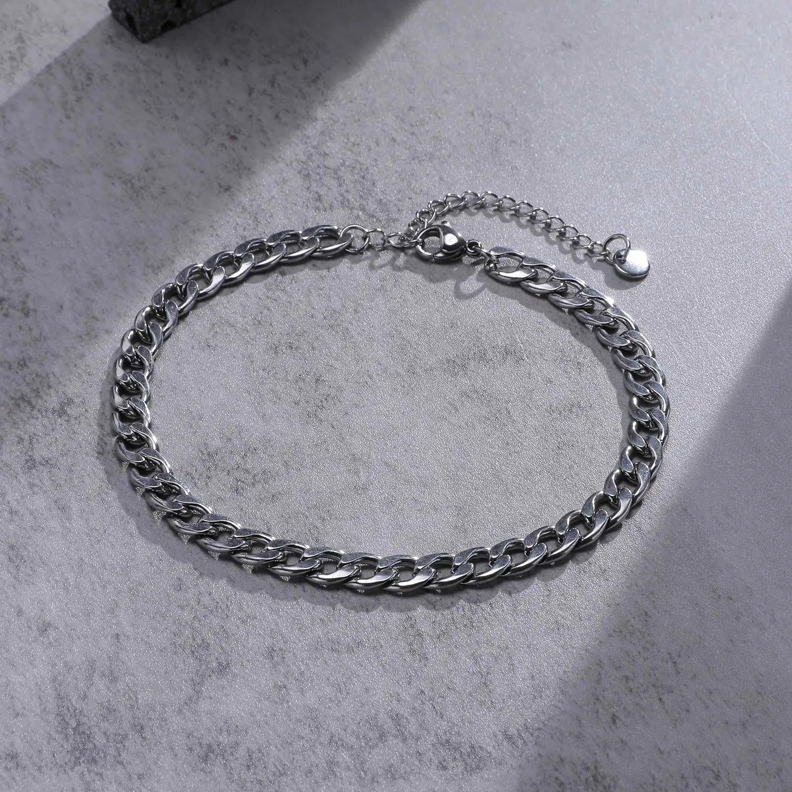 Waterproof Stainless Steel Cuban Wheat Chain Anklet Bracelets for Men, Summer Holiday Beach Foot Gifts Jewelry,Length Adjustable Badiee Stylez