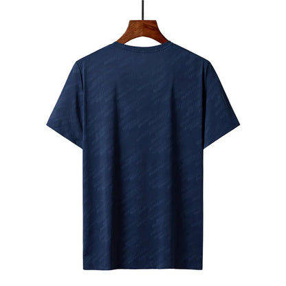 Men's Quick Dry Ice Silk T-Shirts Short Sleeve Breathable Workout Shirts Sweat Absorbing Athletic Top Gym Casual Wear 4 Colors