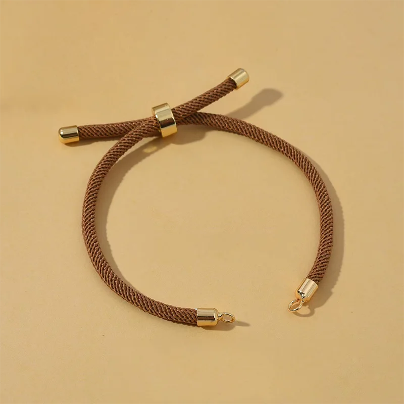 10Pcs Twisted Nylon Cords Bracelet Adjustable Extension Tail Chain Connector For DIY Handmade Jewelry Making Accessories Color 7