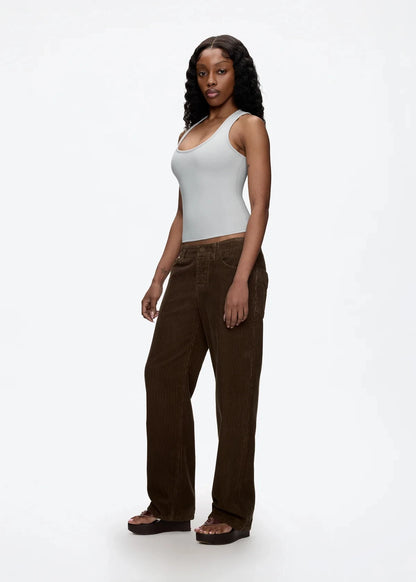 Tank Classic X-shaped Backless Baby Blue and Misty Gray Multi-color Comfortable Elastic Waist Tight Fit Backless Top