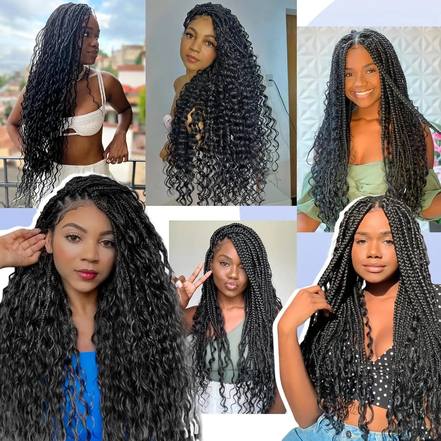 Synthetic Curly Braiding Hair 30 Inch Ocean Wave Crochet Hair for Black Women Long Deep Wave Wet and Wavy Braiding Hair Badiee Stylez