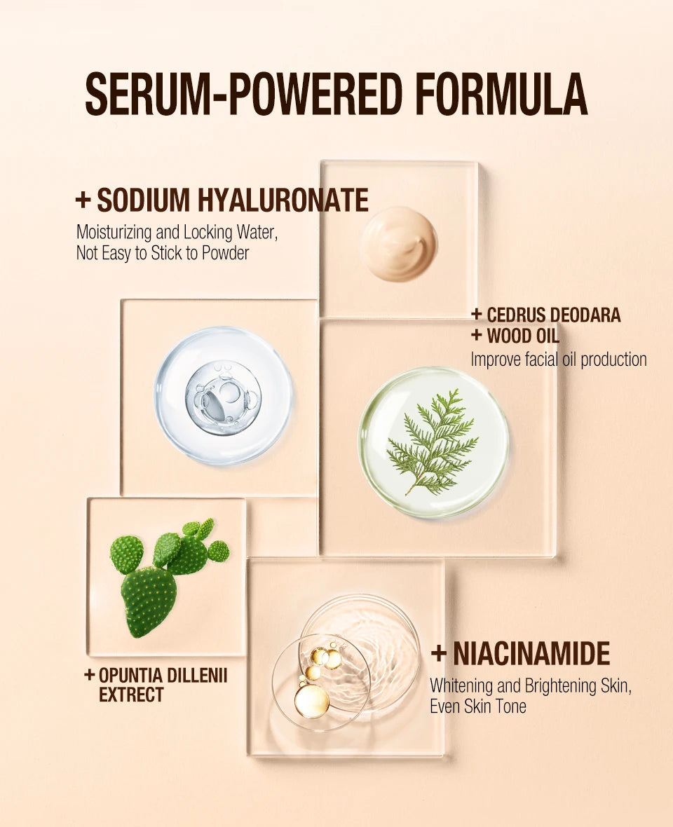 O.TWO.O Liquid Foundation Cream for Face 30ml High Coverage Makeup Base SPF30 Waterproof Concealer Makeup Foundation