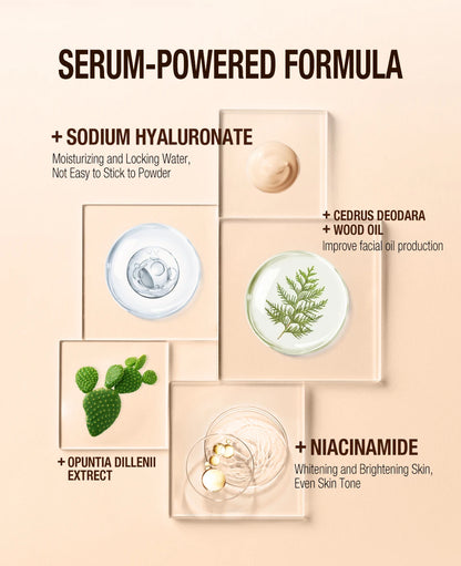 O.TWO.O Liquid Foundation Cream for Face 30ml High Coverage Makeup Base SPF30 Waterproof Concealer Makeup Foundation