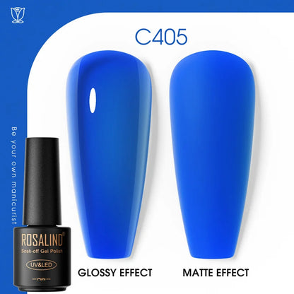 ROSALIND Hot-sale Bottle Gel Nail Polish Vernis Semi Permanent Primer Top Coat Bright Classic For Nail Art Design LED/UV Lamp C405