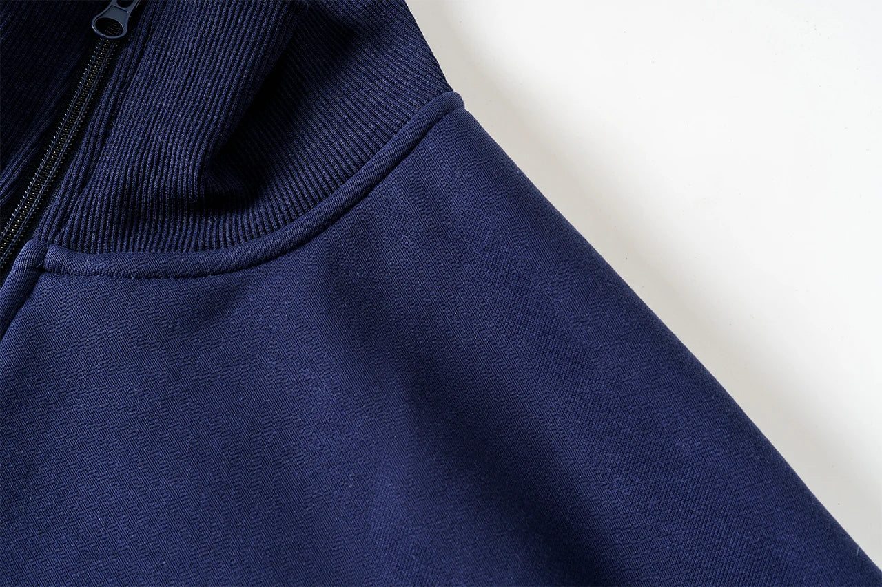 Vintage Letter Embroidery Sweatshirt Women Zipper Lapel Collar Long Sleeve Sweatshirts Autumn Streetwear Fashion Sport Pullovers