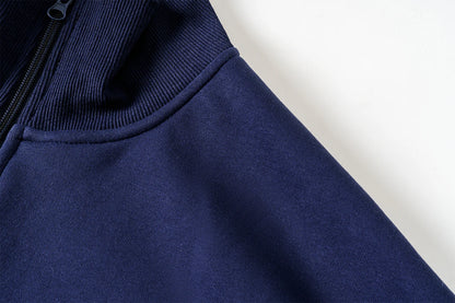 Vintage Letter Embroidery Sweatshirt Women Zipper Lapel Collar Long Sleeve Sweatshirts Autumn Streetwear Fashion Sport Pullovers