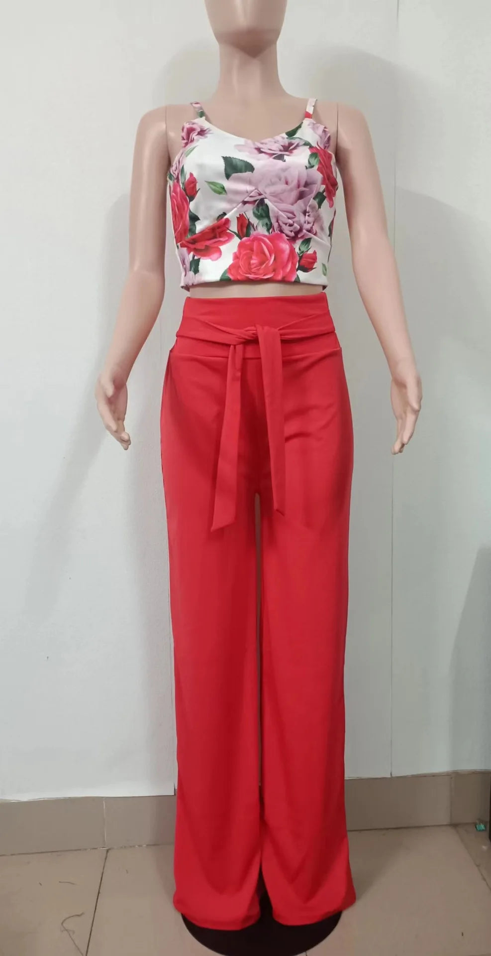 2025 Conjuntos Para Mujeres 2 Piezas Women V-neck Two-piece Set Backless Sleeveless Long Pants Casual 2 Piece Sets Women Outfit