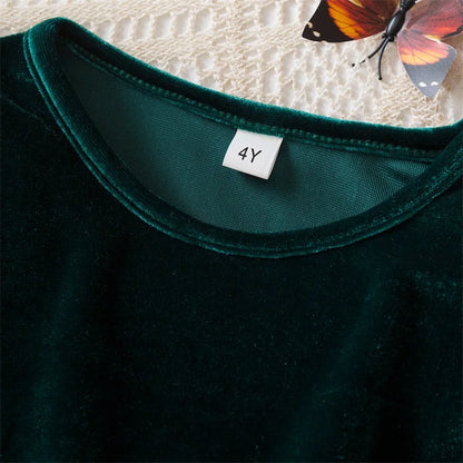 2025 Red Christmas Dress for Baby Girls Winter Long Sleeve Mesh Dresses for 3-8Yrs Kid Star Sequin Birthday Party Princess Dress