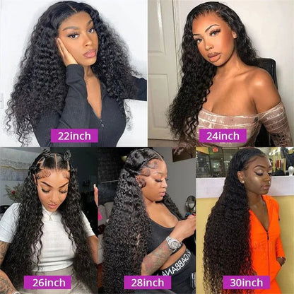 HD 13x6 Deep Curly Lace Front Human Hair Wigs On Sale Vietnamese 30 36 Inch Water Wave Glueless Lace Frontal Wig 100% Human Hair Badiee Stylez