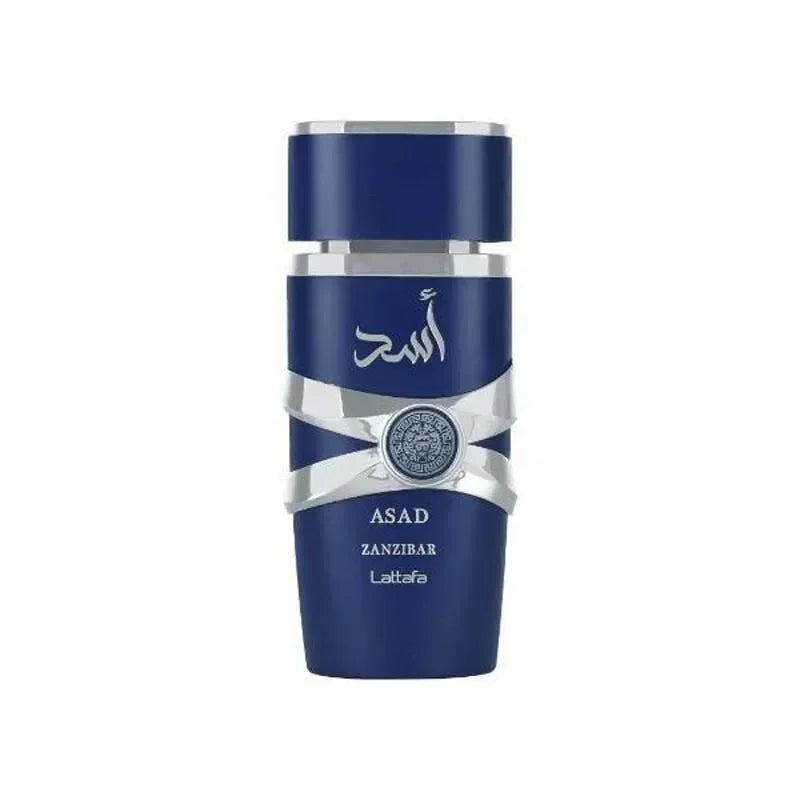 Asad Zanzibar by Lattafa for Men Eau de Parfum Spray 3.4 Oz 100 Ml Fresh, Spicy, Vanilla, Coconut,  New in Box Badiee Stylez