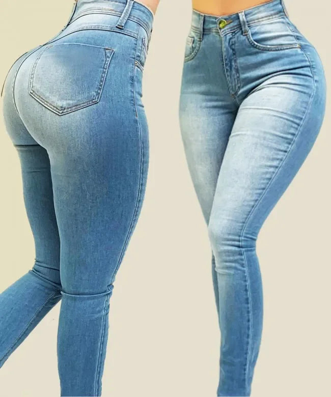 2024 Hot Sale Women's Stretch Jeans Fashion Slim Denim Pencil Pants Casual Skinny Trousers Female Clothing S-2XL Drop Shipping