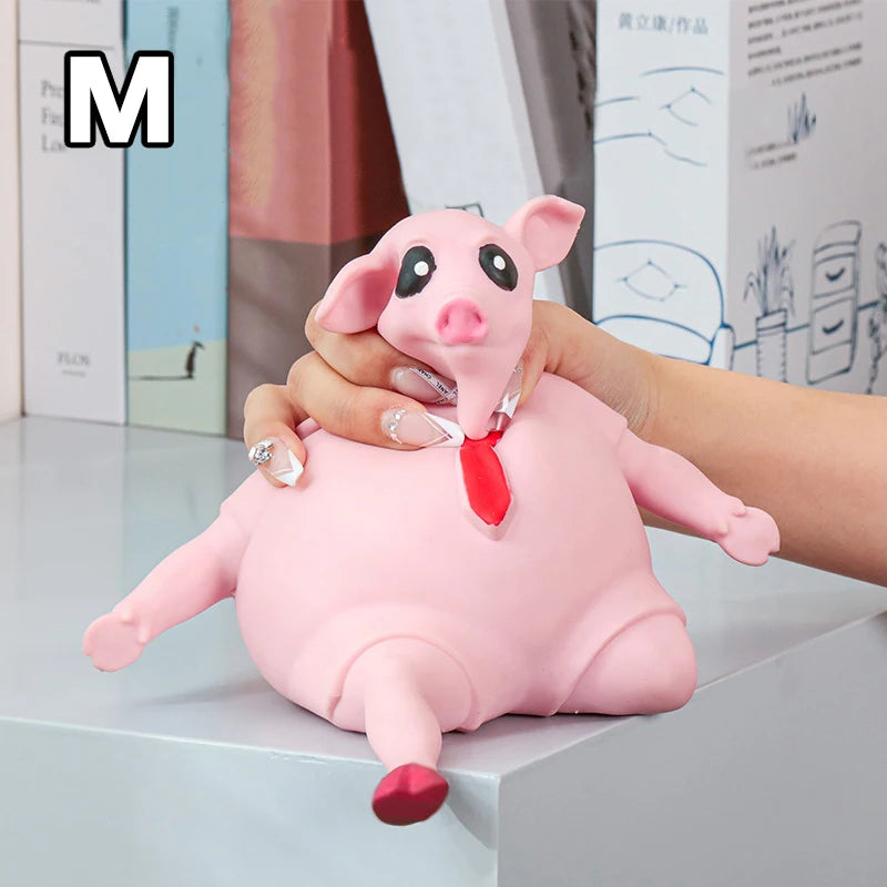 Pet Squeezing Pink Pig Stress Relief Toy Cute Squeezing Animal Cute Little Pig Doll Stress Relief Toy Pet Supplies New