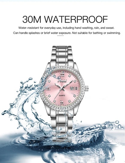 POSHI 990 Fashion Women Watch Elegant Business Quartz Wristwatch Lady Casuan Dress Watches With Date Display Original Clock