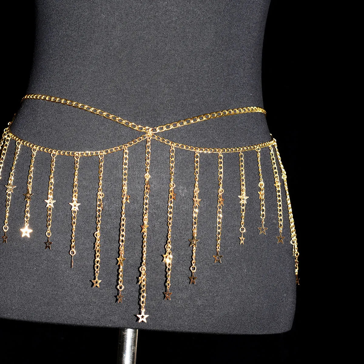 Festival Women's Metal Body Jewelry Sexy Fashion Belly Chain Tzitzit  Stars Waist Chain Birthday Party Daily Wear Accessories Badiee Stylez