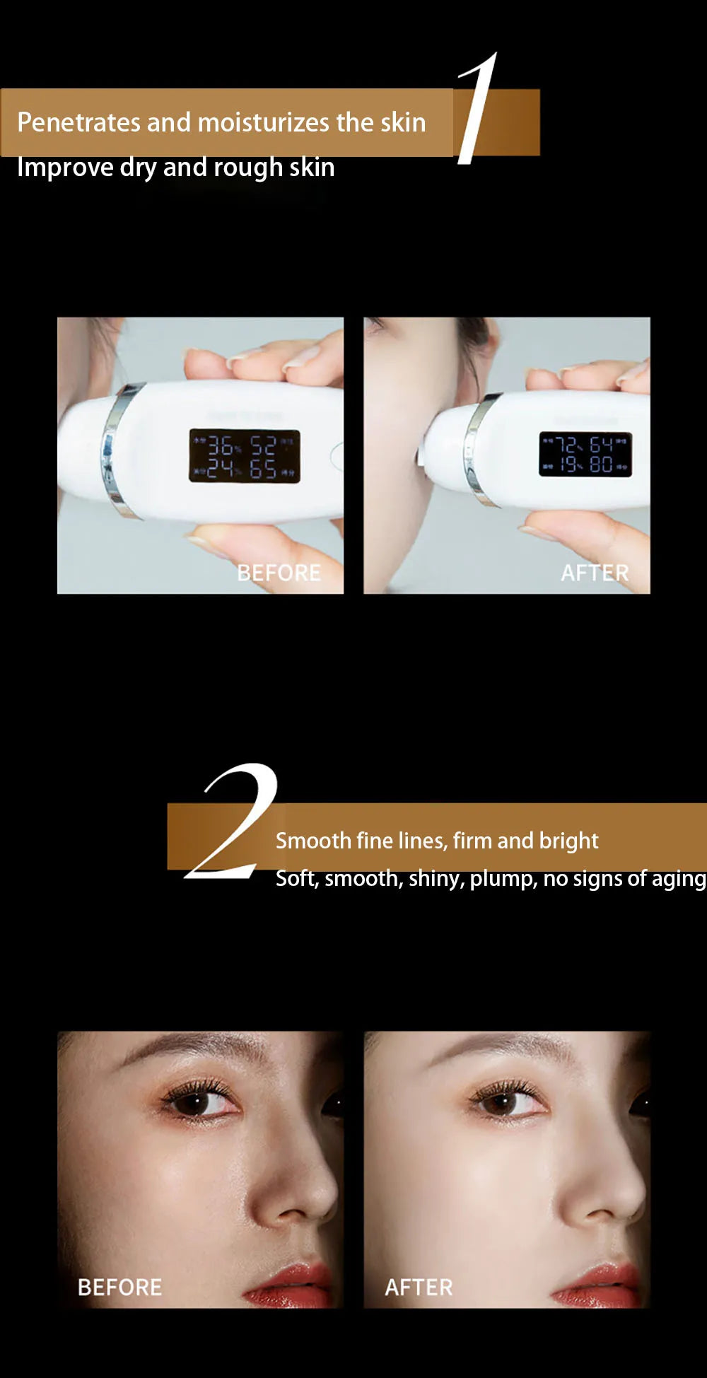 50g Seaweed Gold Foil Face Cream Moisturizing Firming Skin Oil Control Firming Day Cream Repair Damaged Cells Face Cream