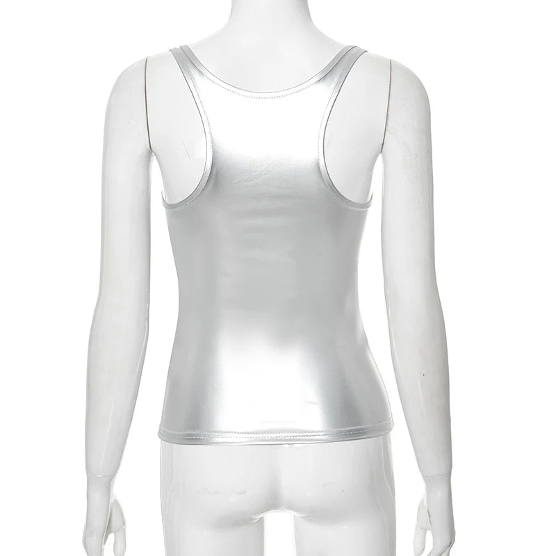 Solid Tank Top Women Edgy Clothes Y2k Accessories Sleeveless Ropa De Mujer Square Collar Camison Verano Korean Fashion Clothing