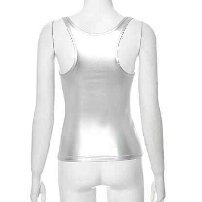 Solid Tank Top Women Edgy Clothes Y2k Accessories Sleeveless Ropa De Mujer Square Collar Camison Verano Korean Fashion Clothing