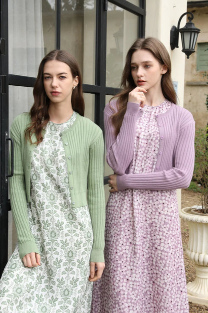 AS 2025 spring summer linen shirt + dress collection high quality print linen and knitting cardigan woman outfit