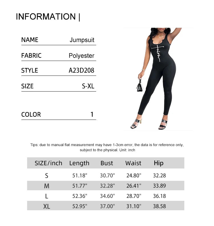 Women's Alphabet V Neck Slim Hip Lifting Jumpsuit Sleeveless High Waisted Yoga Wear One Piece Bodybuilding Badiee Stylez
