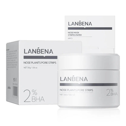 LANBENA Blackhead Remover Nose Mask Peeling Deep Cleansing Face Mask Oil Control Skin Care (60 Stickers) 2.0 upgrade
