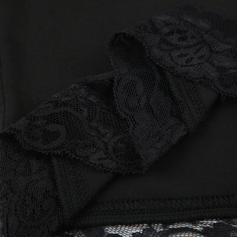 Rockmore Women's Lace Off Shoulder Bodycon Dress Elegant Long Sleeve Mini Dress for Party Club Dating Ladies Spring Fall Clothes