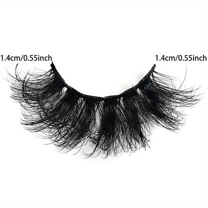 21 Pairs 3-Pack Fake Lashes Fluffy Russian Strip Lashes 3D Fake Lashes Makeup Messy False Eyelashes Fluffy Thick Lashes