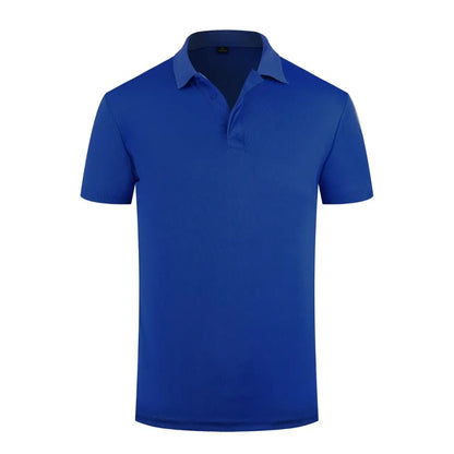 Men’s High-Quality White Golf Polo Shirt - Casual Short Sleeve Summer Style