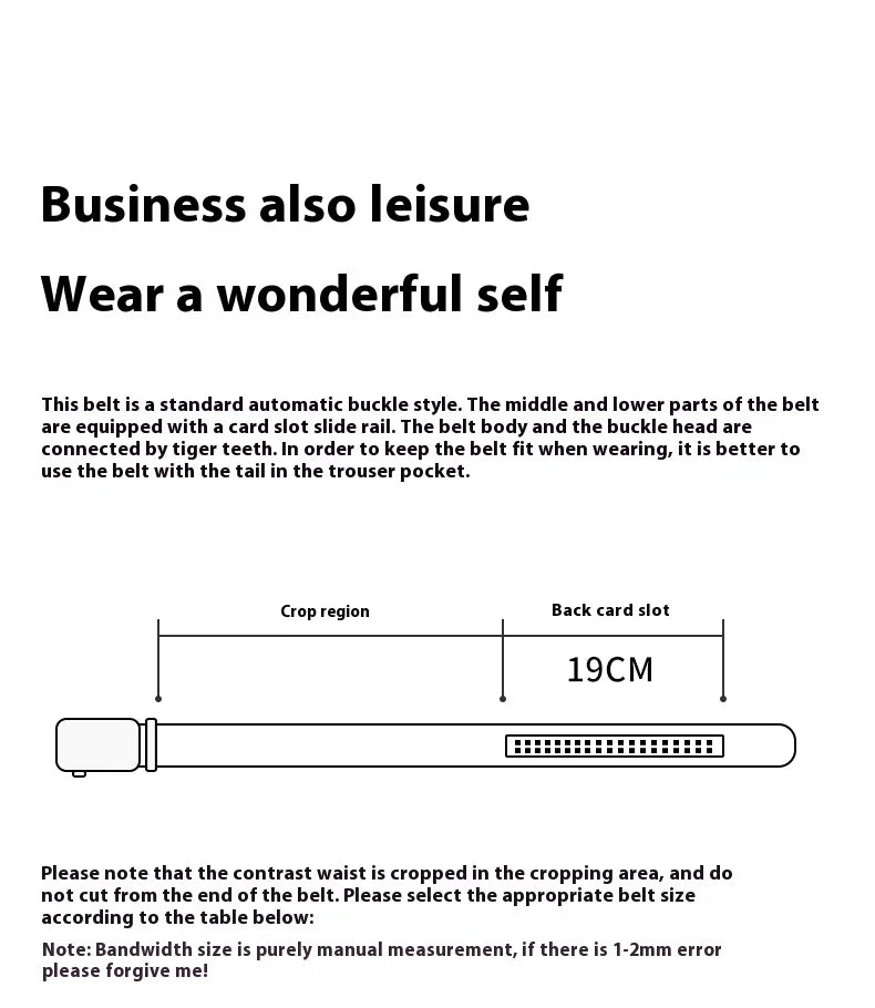 OYIFAN Men Belt Genuine Leather belt for men Alloy buckle ratchet belts Men Designer Belt Automatic belts 벨트 Badiee Stylez