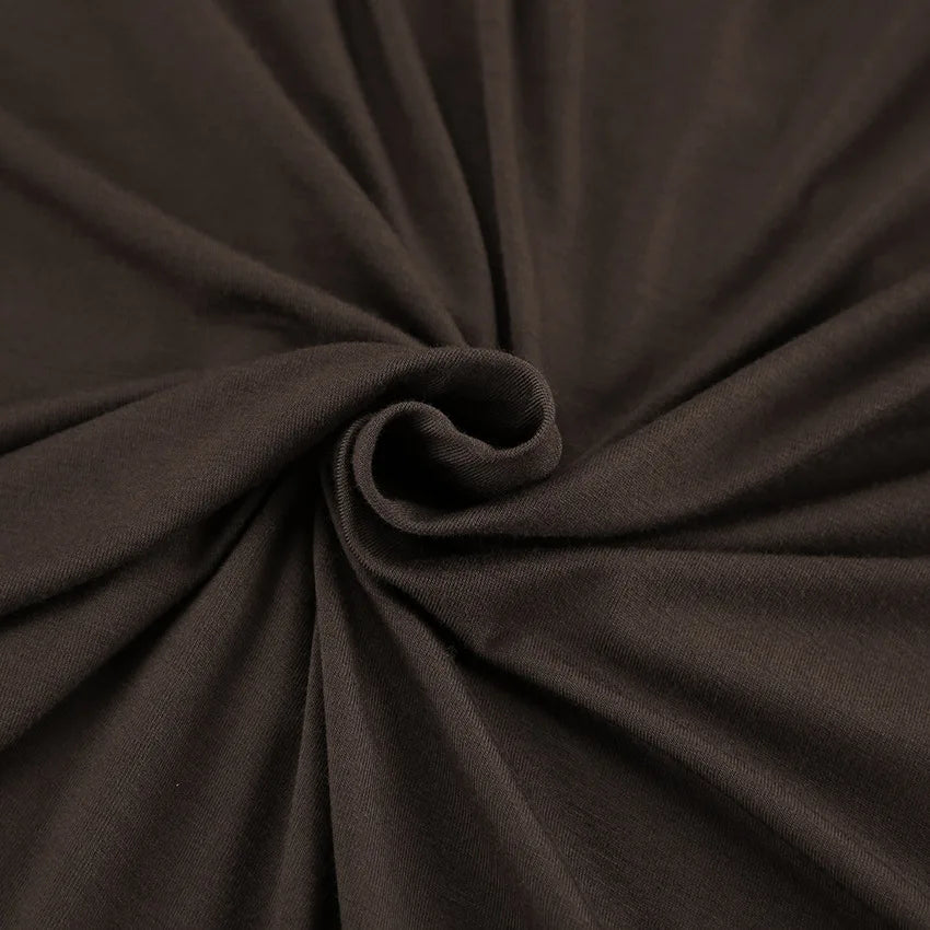 New 2025 Brown Loose Female Sleepwear Suit O-Neck Nightgowns Long Sleeve Nightwear Wide Leg Pants Women's Pajamas 2 Piece Set