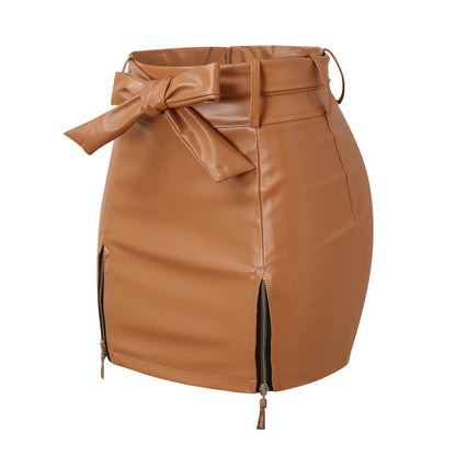 Skirts Casual Cotton Skirts Women Leather Skirts High Waist Mini Skirt A Line Pu Mini Ropa Barata De Mujer Con EnvíOs Gratis Badiee Stylez