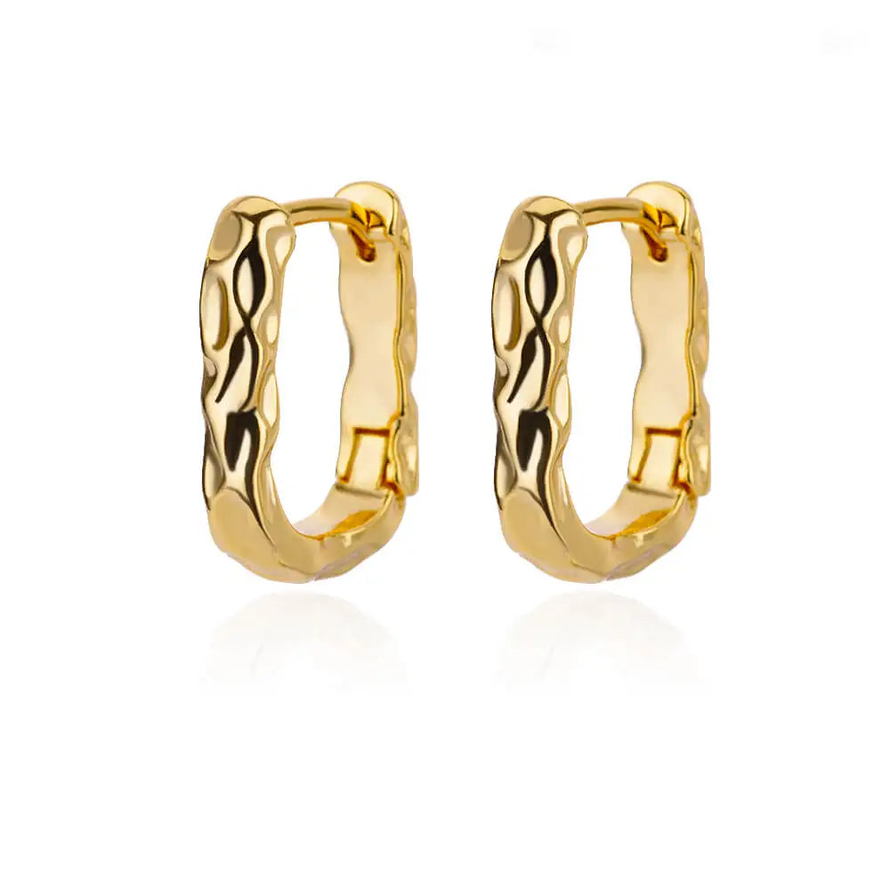 Luxury Star Pendientes Earrings For Women Girl Stainless Steel Minimalist Hoop Piercing 2025 New In y2k Jewelry aretes de mujer E3120G-8 CHINA