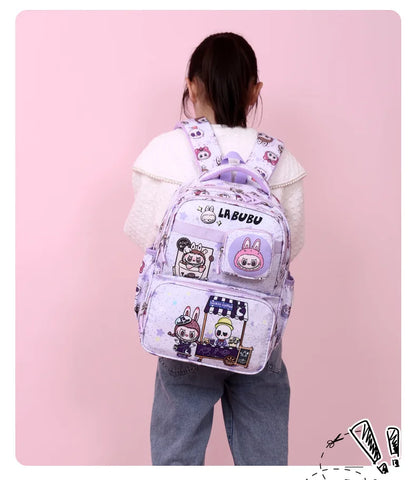 New Large Capacity Bag Children Backpack Cute Cartoon Primary School Bag Shoulder Bag New Kids Practical Portable Backpack