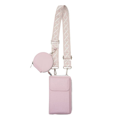 Buylor сумка для телефона PU Leather Cell Phone Bag Fashion Crossbody Bag Luxury Designer Ladies Shoulder Bag With Small Wallets Pink 1