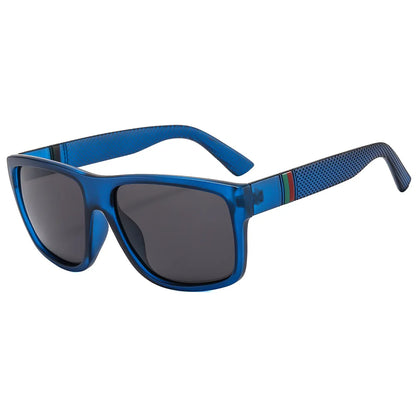 Men Sunglasses Unisex Square Vintage Sun Glasses Bicycle Sunglass Polarized Sunglasses Retro Feminino for Women Men Blue polarized