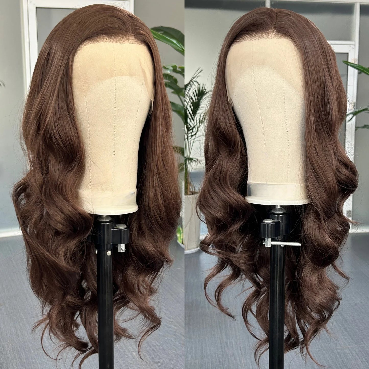 Platinum Blonde Long Wavy Synthetic Wig Free Part Loose Wave Natural Curly 13X4 Lace Front Wigs for Women Daily Party Cosplay Badiee Stylez