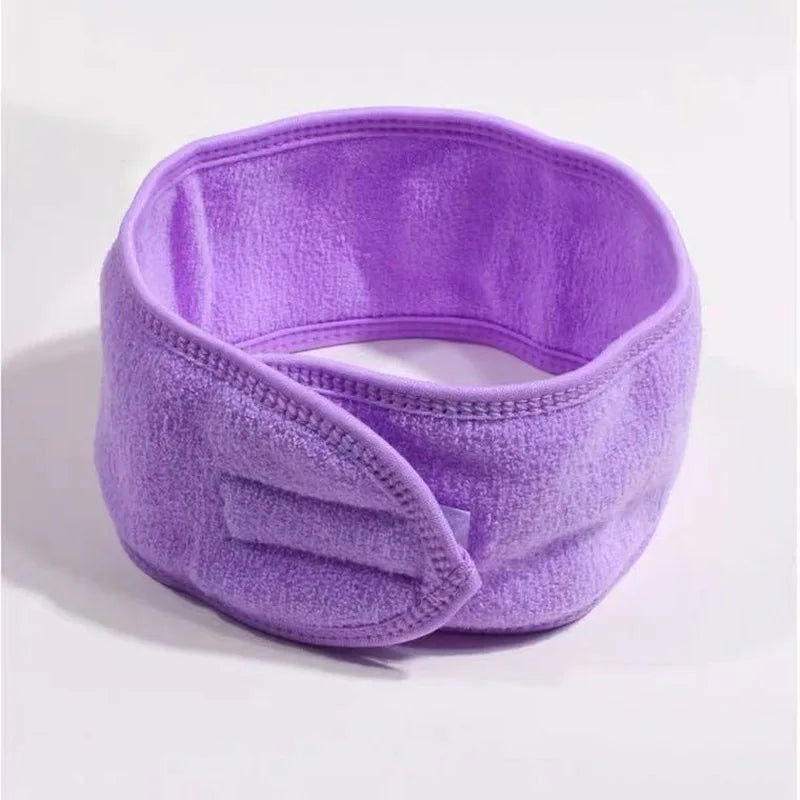Hot Sale Soft Toweling Headbands for Face Washing Bath Makeup Hair Band for Women Adjustable SPA Headband Cosmetic Headband