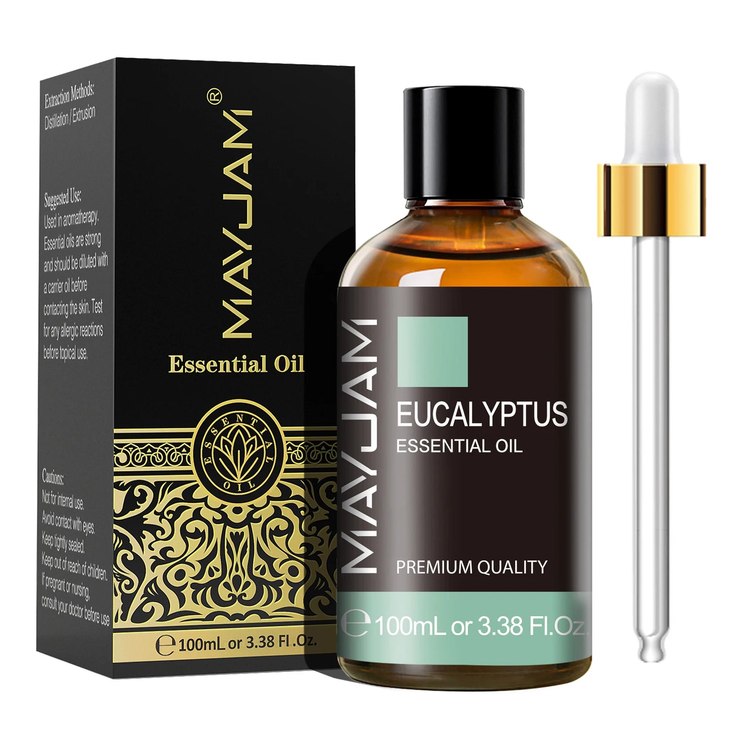 MAYJAM 1PCS 100ML Essential Oil with Dropper Sandalwood Lavender Eucalyptus Vanilla Aroma Oil For Humidifier Scent Candle Burner - Badiee Stylez