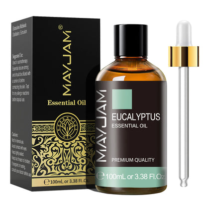 MAYJAM 1PCS 100ML Essential Oil with Dropper Sandalwood Lavender Eucalyptus Vanilla Aroma Oil For Humidifier Scent Candle Burner - Badiee Stylez