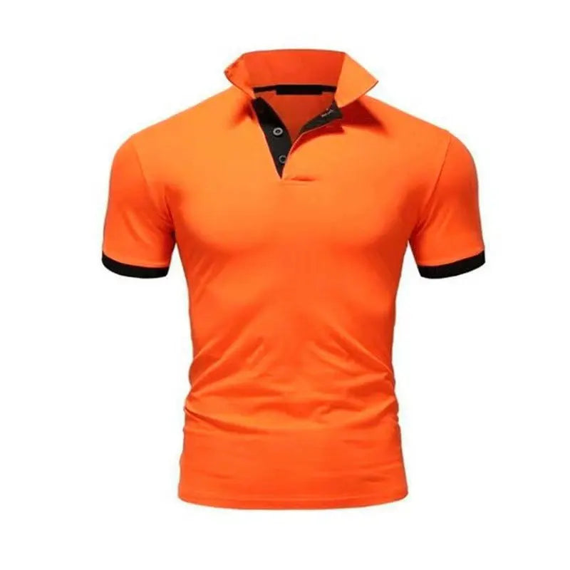 Men’s High-Quality White Golf Polo Shirt - Casual Short Sleeve Summer Style