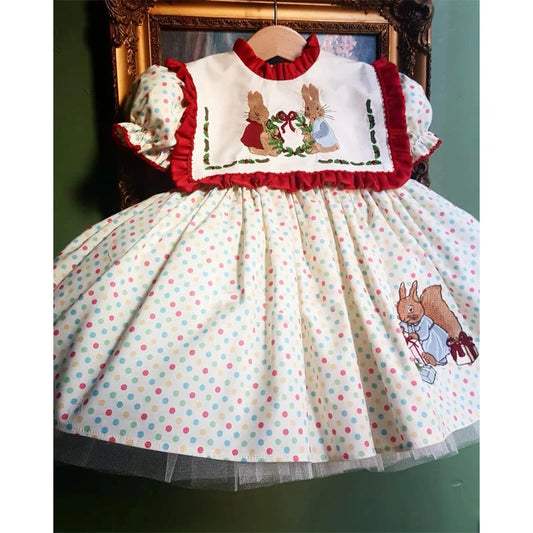 ins Turkey Kids Dress Party Dress for Kids Girl  Flower Girl Dresses Eid Dress Birthday Party Fashion Sweet Girls Dress Badiee Stylez