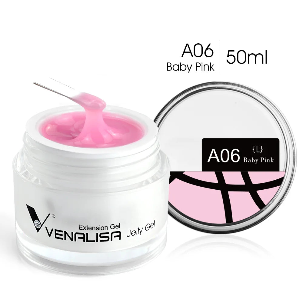 50ml Venalisa Soak off Thick Jelly Gel UV Construction Gel Builder Extend 24 Color Camouflage Milky White Nail Art Hard Nail Gel A06L