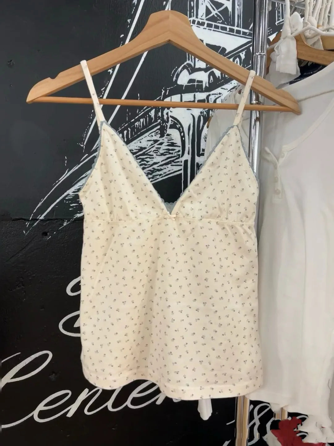 Floral Print Bow V Neck Camis Women Chic Lace Trim Sleeveless Slim Crop Tops Vest Sweet Casual Fashion Raw Hem Tank Top Y2k New New purple floral One Size