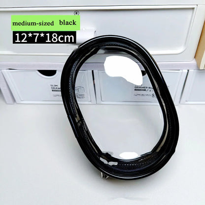 Transparent Outdoor Bag with Keychain Mystery Doll Display Storage Bags Dust-Proof Organizer Pouches Classic Doll Storage Bags black M